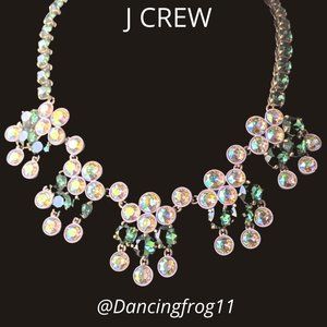 NEW J Crew AB Brulee & EmeraGreen Crystal Necklace
